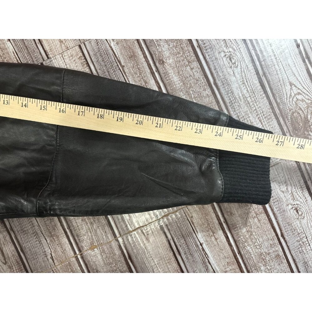 Michael Kors hoover soft Leather Biker Jacket Size 2XL color black - Picture 7 of 10